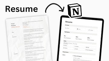 How to build your Resume on Notion (Free Template 2024)
