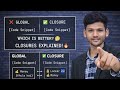 Javascript interview closure! 😳 Global vs Closure Explained #javascript #jsinterviewcodingtutorial 