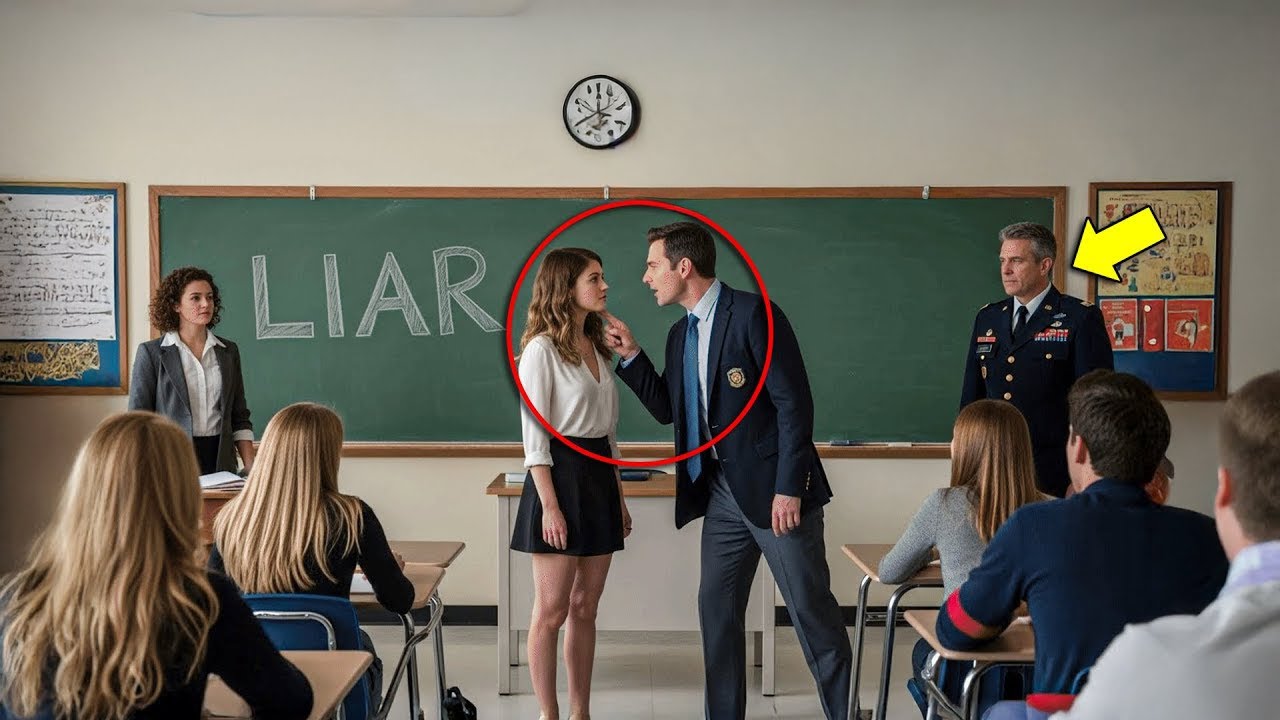 Lehrerin nennt neues Mädchen Lügnerin über ihren Vater — verstummt, als 4-Sterne-General eintritt