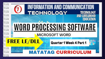 TLE Grade 7 Quarter 1 - ICT Week 4 Part 1, MICROSOFT WORD - Page Break (Word Processing Software)