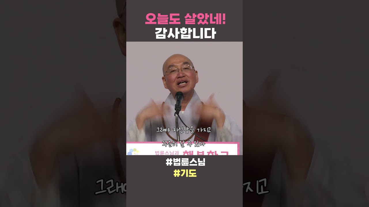 오늘도 살았네 감사합니다  #법륜스님 #법륜스님쇼츠 #법륜쇼츠 #즉문즉설 #정토불교대학 #기도 #마음가짐