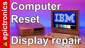 Repairing the display for the last IBM PCjr from Computer reset. Full recap of the 4863 CRT display
