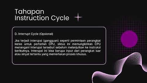 Instruction Cycle - Pengenalan Organisasi & Arsitektur Komputer.