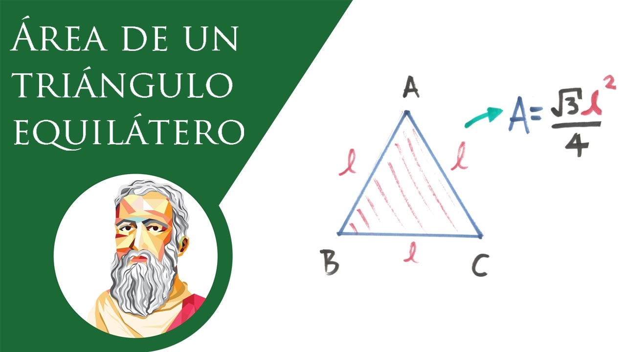 Área de un triángulo equilátero en función de su lado