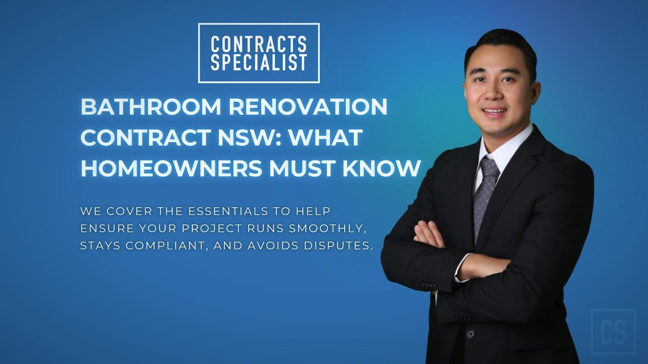 Bathroom Renovation Contracts NSW: Key Legal Protections Explained