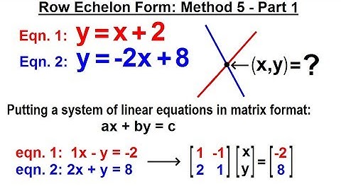 Algebra - Ch. 34: Solving System of Linear Equations (9 of 31) Row Echelon Form: Method 5: Part 1