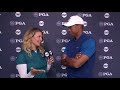 Tiger Woods Recaps His 1st-Round 72 at the 2019 PGA Championship