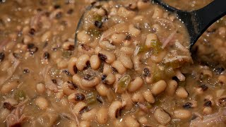 Let's Make a Delicious Pot of Southern Black Eyed Peas! Easy Slow Cooker New Years Dinner Recipe