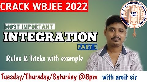 INTEGRATION FOR WBJEE 2022 | MOST IMPORTANT |TRICKS AND RULES | WBJEE 2022 | WBJEE