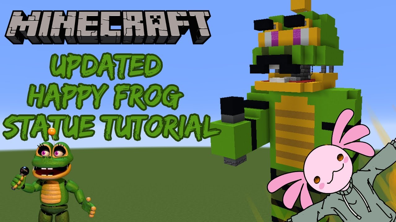 Minecraft Tutorial: Updated Happy Frog Statue (Freddy Fazbear's Pizzeria Simulator & UCN)