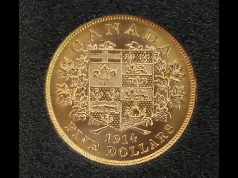 Rare Canada 1914 $5 Gold Coin