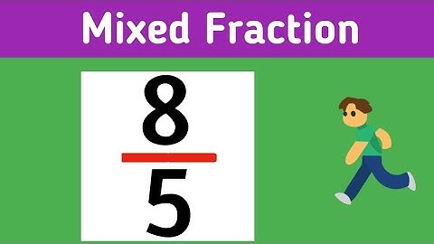Write 8/5 as a mixed number