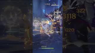 Zibai 140k Damage with only Level 40 Illuga 🪨 #genshinimpact #zibai