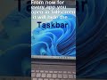 How to hide your Taskbar in Windows 11 #shorts #windows