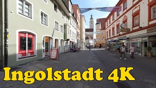 Ingolstadt, Germany. Walking tour [4K].