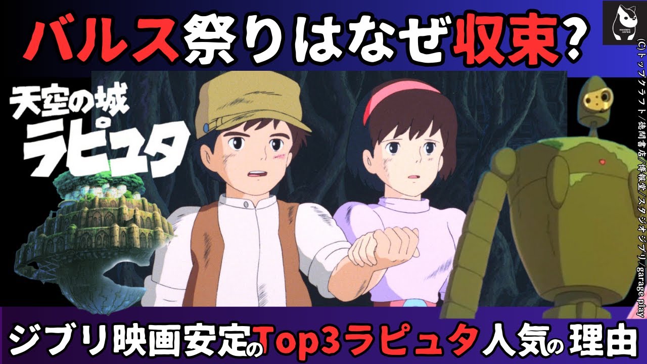 【海外の反応/ジブリ40】天空の城ラピュタ、バルス祭りは何故収束したのか？　リアル・ラピュタ、ロボット兵を参考にしたハリウッドアニメーション