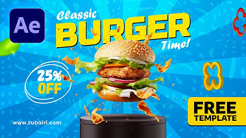 Fast Food Loop Animation | Adobe After Effects + Ai | Free Template