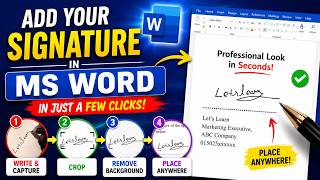 Insert Your Real Signature in MS Word (Step By Step Tutorial) #msword #msoffice #signature