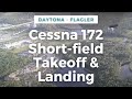 Cessna 172  short field takeoff from kdab and landed in kfin