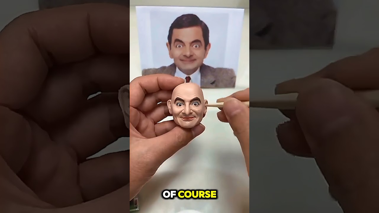 Turning Clay into Mr. Bean – Amazing Clay Art Transformation!" 