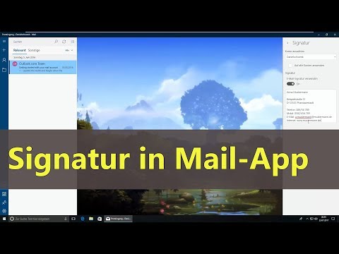 Mail-App - Signatur einrichten