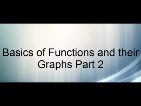 Basics of Functions and their Graphs Part 2 - YouTube