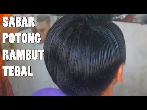 RAMBUT LURUS & TEBAL cara Potong nya Bagaimana ?