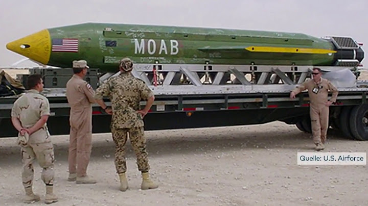 GBU-43: USA setzen in Afghanistan erstmals größte Bombe ihres Arsenals ein