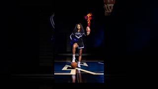 Lighting basketballs on fire with cheerleaders. #sports #photo #cheer