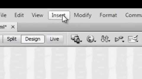 inserting an image into Adobe Dreamweaver