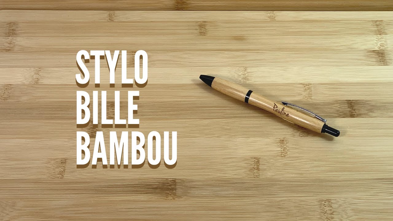 Stylo bois bambou personnalisé avec étui