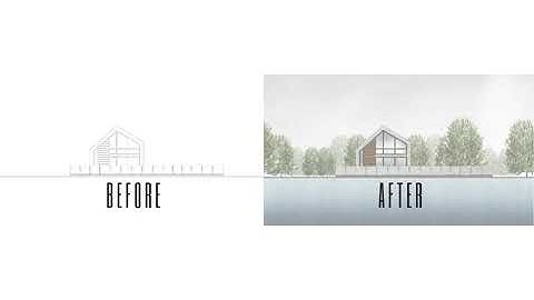 HOW TO: Render a Lake House Elevation in Photoshop | 9d16 |