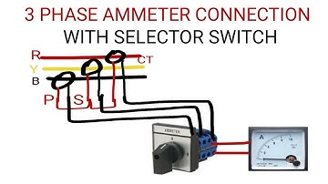 3 PHASE AMMETER CONNECTION WITH SELECTOR SWITCH