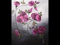 Coming up Roses Step by Step Acrylic Painting on Canvas for Beginners