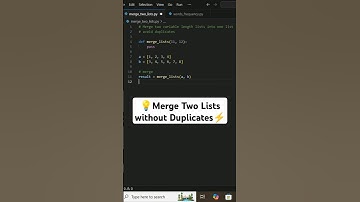 merge lists without duplicates in #python 🐍 #pythonforbeginners #programming #coding #pythonshorts