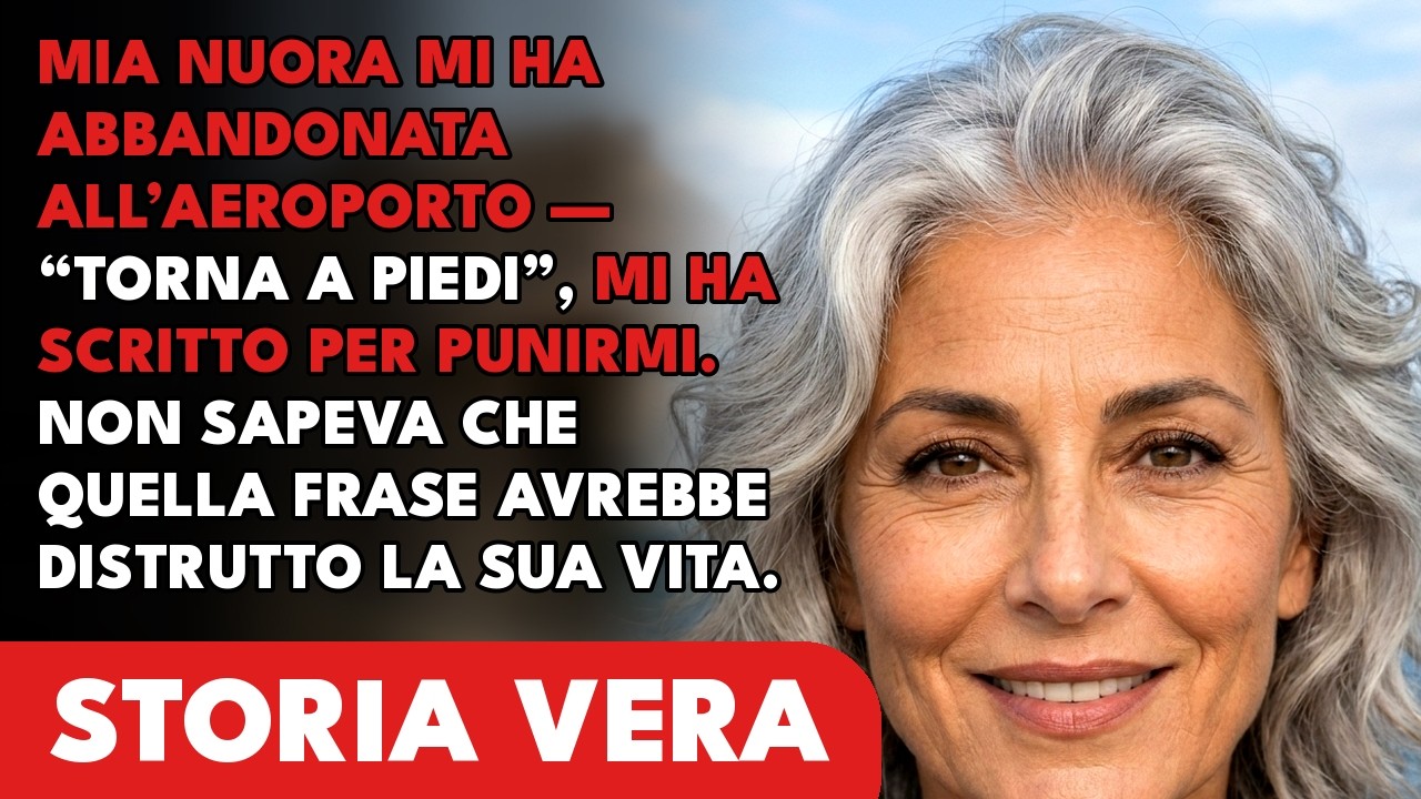 Ik stond op Fiumicino met mijn koffer, klaar voor twee weken Malediven die ik had betaald, toen mijn schoondochter mijn ticket annuleerde en me het bericht stuurde: 'Kom maar lopend terug.' Ze...