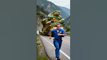 Golden Retriever Fights Python to Save School Bus 🐶🐍