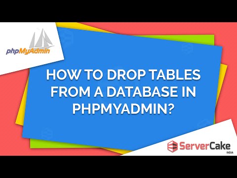 How to drop tables from a database in phpMyAdmin - ServerCake India