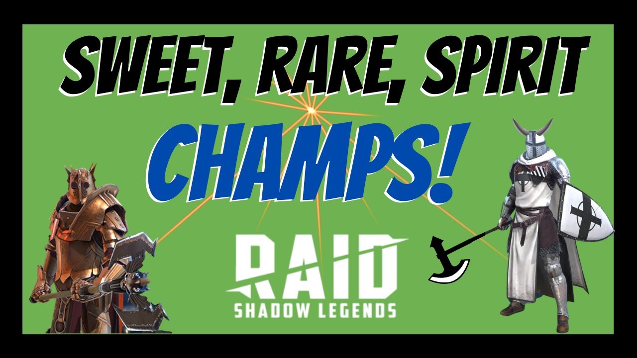 Bore det kan konstant ALL Rare Spirit Champions Rated for Use EVERYWHERE in Raid Shadow Legends!  - YouTube