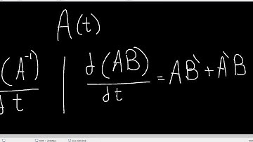 262- [ENG] derivative of matrix inverse with respect to a scalar