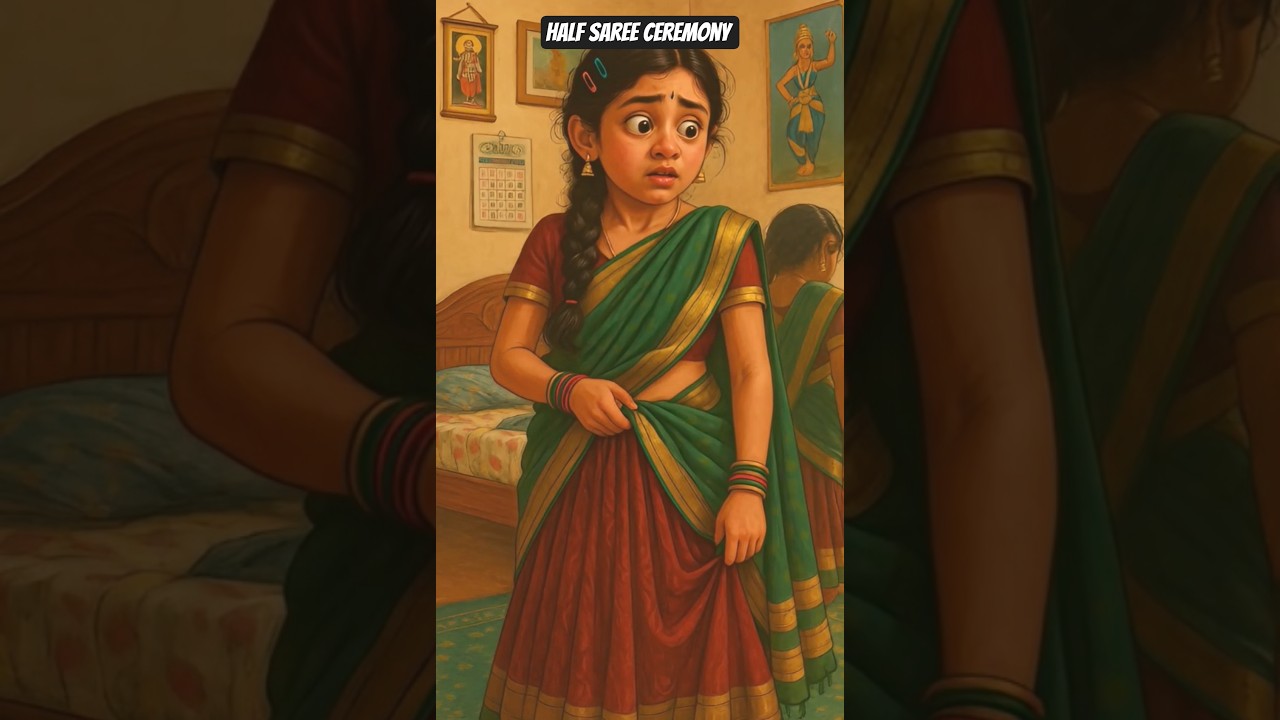 Awkward Half Saree Ceremony 🤩 