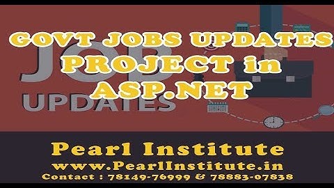 Govt Job Updates Website Project in ASP.NET by Pearl Institute Batala