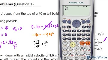 Falling-Body Problems | Ball is Dropped From a Building... (Question 1)