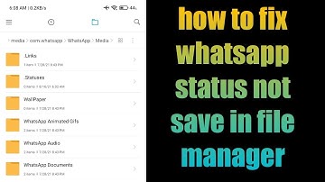 how to fix whatsapp status not save in file manager