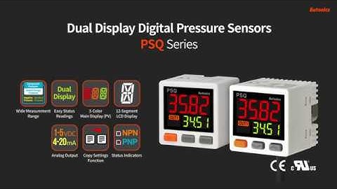 Autonics : Dual Display Digital Pressure Sensors PSQ Series