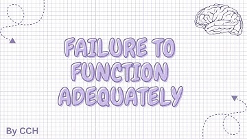 AQA ALEVEL PSYCHOLOGY - Psychopathology: Failure to Function Adequately