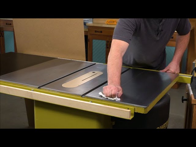 Paste Wax on a Table Saw 