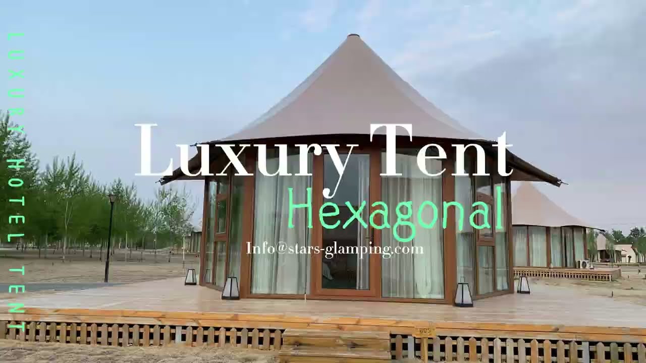 Luxury Tent Hexagon - Eco Glamping Tent With Bathroom