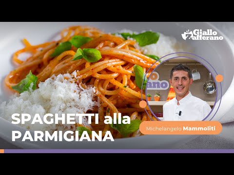 EGGPLANT AND PARMESAN SPAGHETTI with tomato coulis! Pasta recipe by chef Michelangelo Mammoliti! ⭐😋