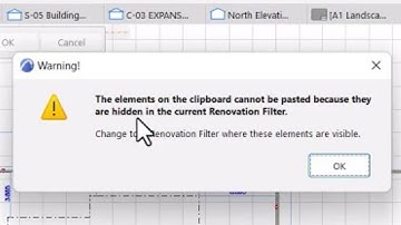 Fix Elements Hidden in the Current  Renovation Filter  Warning